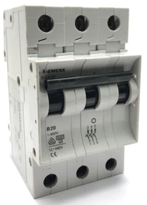 Interruptor circuito Siemens 5SX23 20 amperios tipo B triple polo MCB B20 6 kA - Imagen 1 de 7