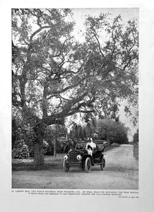 El Camino Real 1907 Near Pasadena CA Ideal Road For Motoring Year 'Round - Picture 1 of 1
