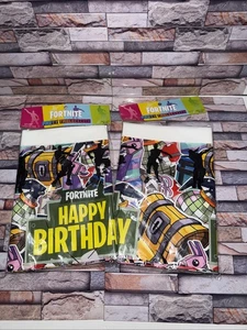 2x Fortnite Theme Plastic Tablecloth Rectangle Birthday Party Supplies Decor - Picture 1 of 9