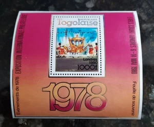 Togo 1980 - London Overprint - Souvenir Sheet - Scott #987- MNH - Picture 1 of 6