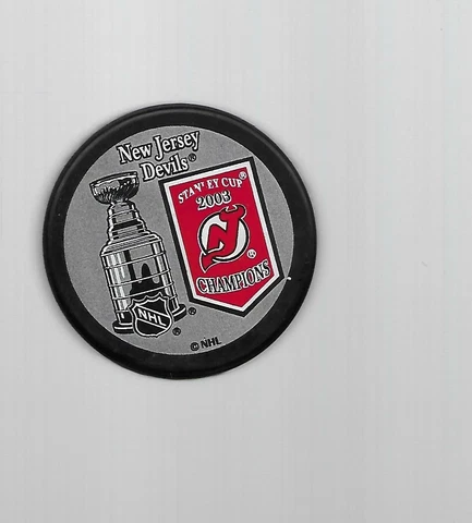 2003 NEW JERSEY DEVILS STANLEY CUP CHAMPIONS HOCKEY PUCK Cover