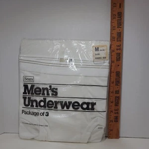New Open Pack Vintage Sears Golden Comfort Mens Underwear 3 Pack Size M 34-36 - Picture 1 of 11
