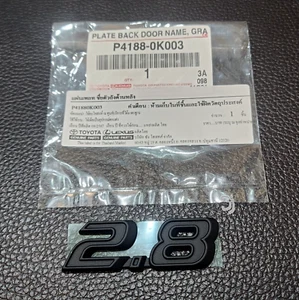2.8 MATT BLACK TOYOTA FORTUNER LOGO EMBLEM BADGE FOR FORTUNER LEGENDER 2020-2024 - Picture 1 of 8