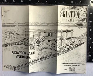Brochure mappa Tulsa Ok Skiatook Lake 1973 ingegnere dell'esercito americano ingegneri distrettuali - Foto 1 di 5