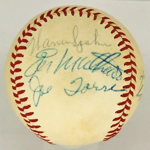1963 Milwaukee Braves Team Signed Autographed Baseball HOF Spahn, Torre, Mathews - Picture 1 of 7