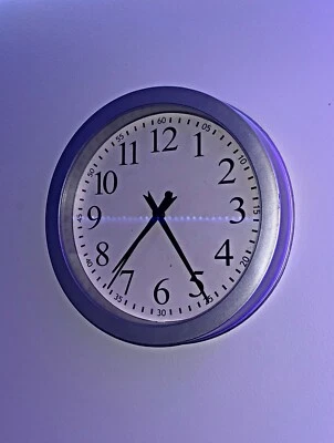 Reloj de Pared Moderno Redondo Analógico Interior Básico 8'7" (Plateado) Foto 1 de 4