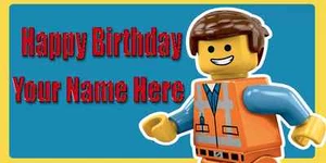 Geburtstagsbanner personalisiert 4 Fuß x 2 Fuß The Lego Movie Emmet - Bild 1 von 1