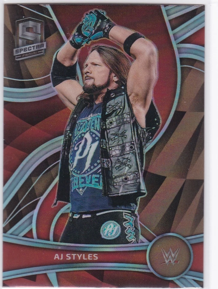 2022 Panini Chronicles Spectra Refractor PRIZM  WWE #379 AJ STYLES - Image 1 of 1