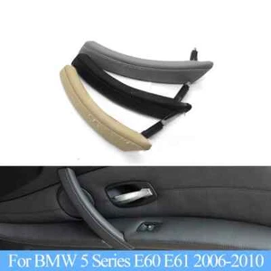 1x Passenger Door Interior Pull Handle Leather Cap Assembly for BMW 5 E60 06-10 - Foto 1 di 36