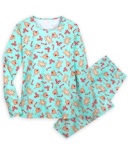 Conjunto de pijama de ropa de dormir de golosinas navideñas de Mickey Mouse oficial de Disney para mujer pequeño - Imagen 1 de 7