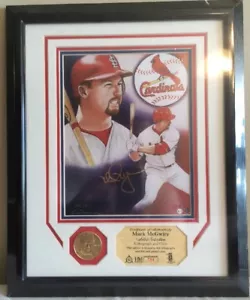 Mark McGwire Highland Mint Framed Lithograph & Coin - Sealed St Louis Cardinals - Picture 1 of 6