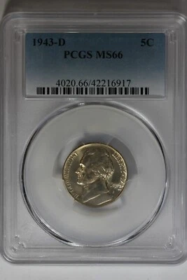1943-D  .05  PCGS  MS66  JEFFERSON SILVER - Image 1 of 2