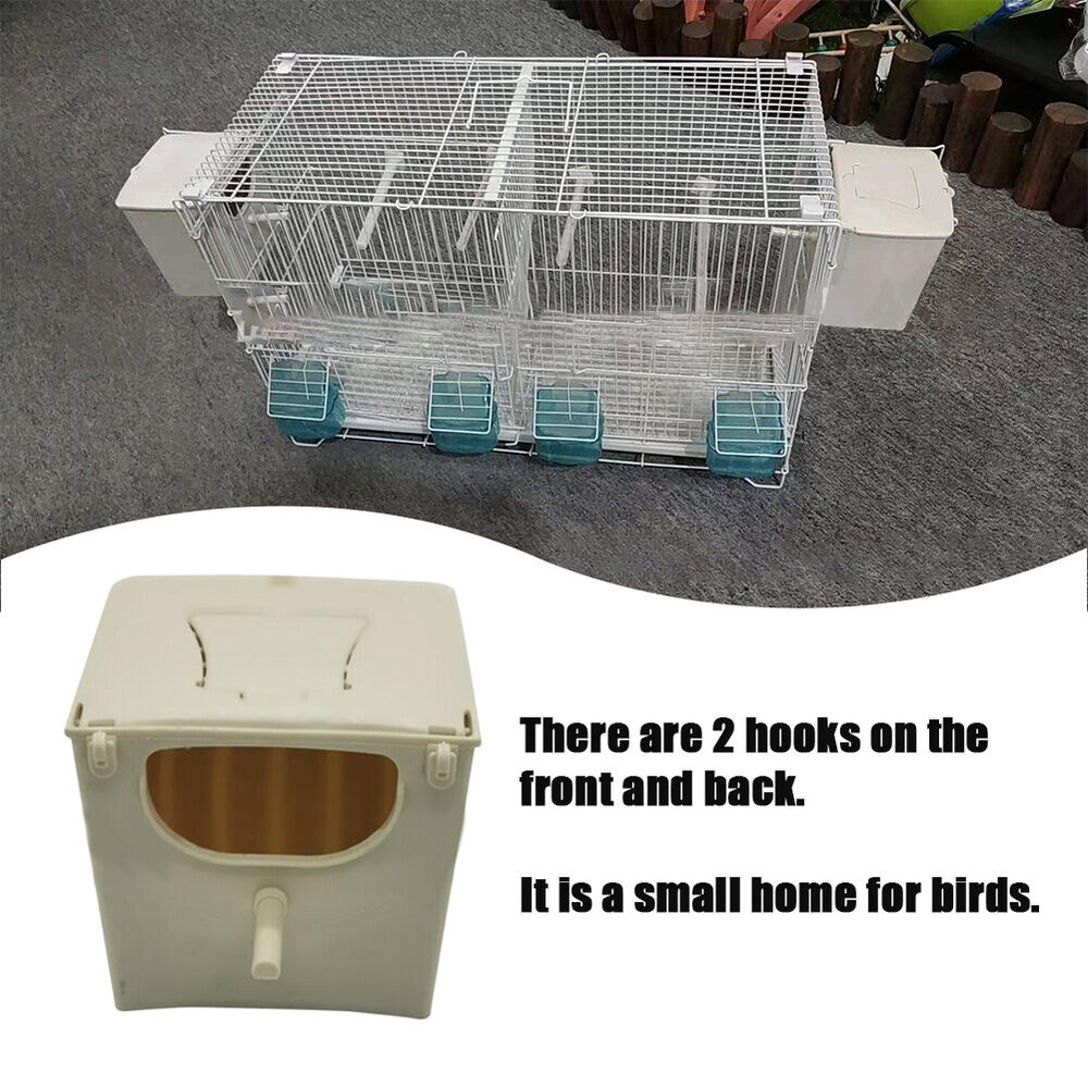 1PCS White Parakeet Nesting Box Parrot Breeding Box Bird Nest House Cage Mounted