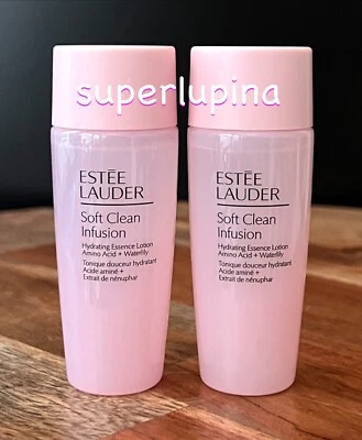 2x Loción Esencia Hidratante Infusión Suave Limpieza Estee Lauder Tamaño de Viaje 1 fl.oz Foto 1 de 2
