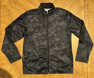 AND1 Jacket Men’s Sz Large Long Sleeve Mock Neck Full Zip Camouflage Black Track - Picture 1 of 10