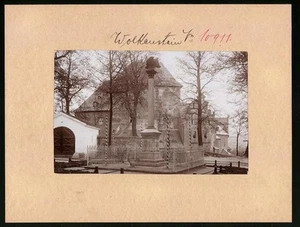 Ansicht Wolkenstein, Kriegerdenkmal und Schloss - Bild 1 von 2