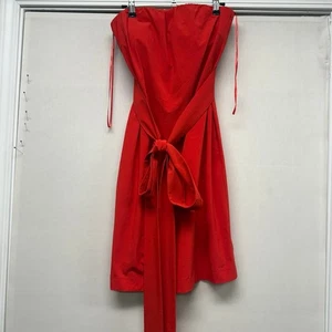 Vestido sin tirantes para mujer Athleta naranja/rojo talla 6 - Imagen 1 de 16