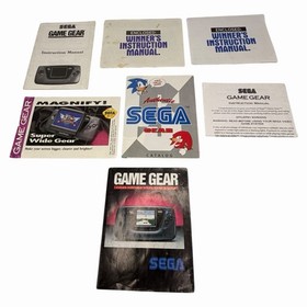 Sega Game Gear System Console Instruction Manual Booklet & Inserts Only GameGear