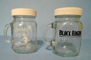 Black Angus Restaurant Glas Salz und Pfefferstreuer 2 Streuer Set - Bild 1 von 3
