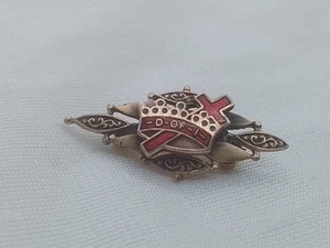 MASSONERIA CAVALIERI TEMPLARI CAPPELLO VINTAGE SPILLA BAVERO CROCE CORONA D-OF-I CRISTIANESIMO - Foto 1 di 6