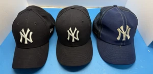 LOT OF 3 YANKESS MLB BASEBALL HAT NEW ERA 59FIFTY TRUCKER HAT - Picture 1 of 6