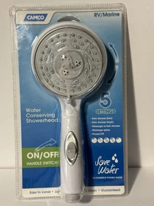 Camco RV/Marine Water-Conserving Shower Head White Finish 43711 - Picture 1 of 3