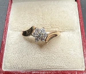 10k Gold Ring Vintage gebraucht Gr. 7 Blumen Design. - Bild 1 von 16