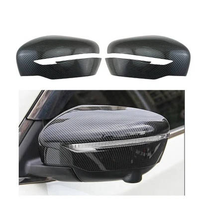Carbon Car Modification Side Mirror Covers Trim For Nissan NP300 Frontier 15-23 - Image 1 of 4