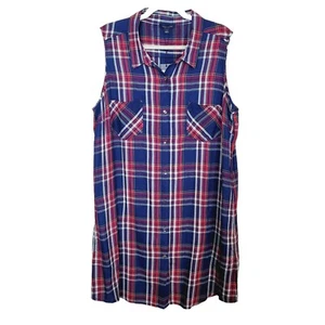 Tommy Hilfiger Gr. 18 ärmellos kariertes Shirt Kleid Signature Farben Taschen NEU - Bild 1 von 13
