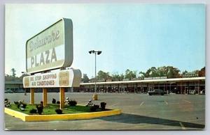 Delaware Plaza Shopping Center Albany New York NY Chrome c1950 Postcard - Picture 1 of 2