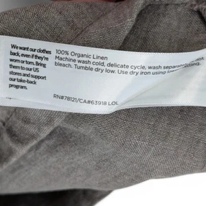 Eileen Fisher Damen gewaschen Bio-Leinen Delave Wickelrock Stein Large 188 $ - Bild 1 von 8