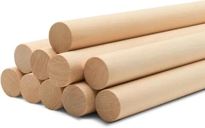 Juego de varillas de pasador de madera - clavijas largas finas naturales de abedul - Imagen 1 de 58