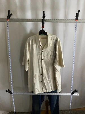 Tommy Bahama Silk Floral Stitched SHORT SLEEVE BUTTON UP SHIRT XL Extra Large  - Image 1 of 4