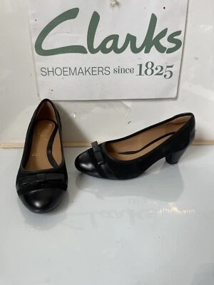 Clarks Black Leather Shoes Size UK 3 EU 36 Extra Wide Fit  ** - Image 1 of 4