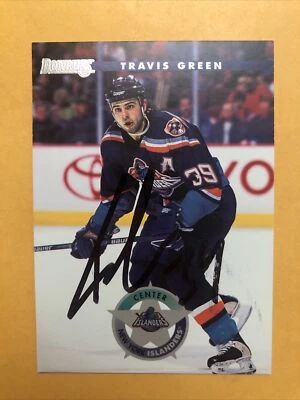 Travis Green Signed New York Islanders Card Foto 1 de 2