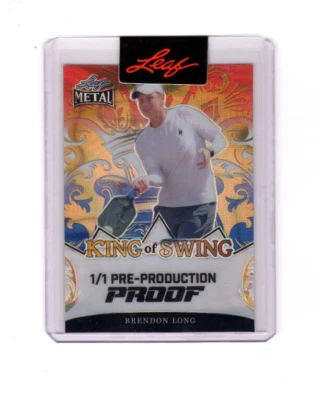 2024 Leaf Metal Pickleball Proof King of Swing RWB Lava Brendon Long 1/1 - Image 1 of 2