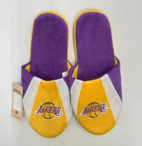 FOCO NBA Men's Los Angeles Lakers Big Logo Color Edge Slippers - Picture 1 of 1