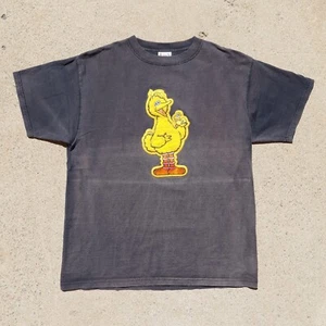 Vintage 90s Sesame Street Big Bird Shirt Mens Large Grey Cartoon Show Tee TV - Picture 1 of 5