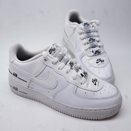 Scarpe Nike Air Force 1 LV8 3 Double Air Low bianche retrò giovani GS unisex taglia 6 anni
