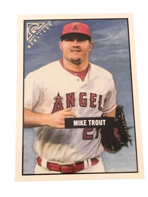 2017 Topps Gallery #38 Mike Trout Heritage Angels - Image 1 of 2