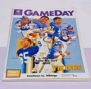 NFL GameDay Cowboys vs. Minnesota Vikings 1987 Magazine - Picture 1 of 6