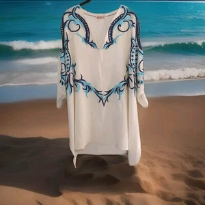 Rungolee 100% Silk Floral Bathing Suit Cover Up size Freesize - Picture 1 of 9