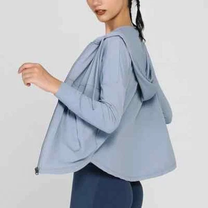 Women Fitness Jacket Breathable Sun Protection Sweatshirt Loose Sports Running Z - Picture 1 of 27