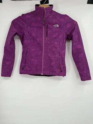 The North Face Soft Shell Floral Flower Purple Jacket  Fleece Lined Women Sz S - Image 1 of 4