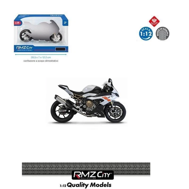Moto Bmw  2020 BMW 1000RR scala 1:12  Grigio Metallizzato - Immagine 1 di 1