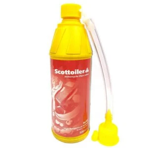 Scottoiler High Temp Red Scottoil Motorcycle Chain Oil x2 500ml Bottle + Spout - Picture 1 of 3