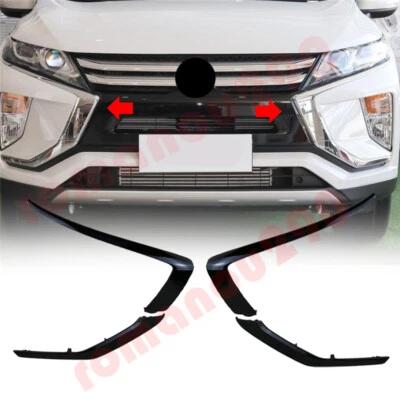 For Mitsubishi Eclipse Cross 2018-2020 Glossy Black Front Bumper Moulding Trim - Изображение 1 из 4