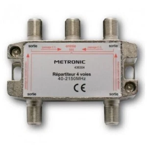 Splitter Sat / TV 4 Sorties METRONIC 436304 Gratuit Type " F " - Afbeelding 1 van 1