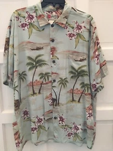 Hilo Hattie The Hawaiian Original Shirt Palms Tropical Flower Mens Sz XL - Picture 1 of 6