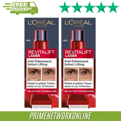 L'ORÉAL 2x - L'Oreal Paris Revitalift Laser Eye Bag Eraser 15ml 100% ORIGINAL ⭐⭐⭐⭐⭐